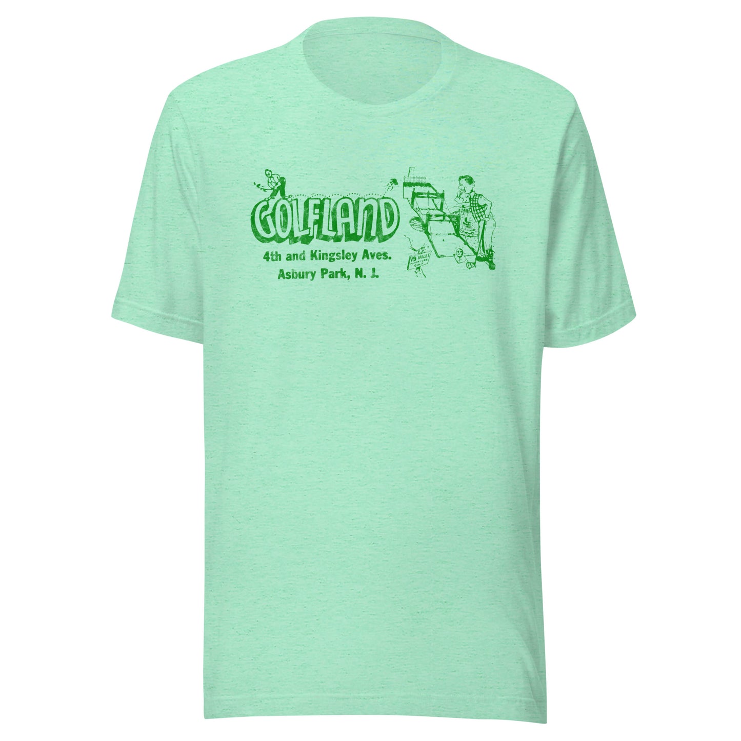 GOLFLAND - ASBURY PARK - Unisex t-shirt Heather Mint