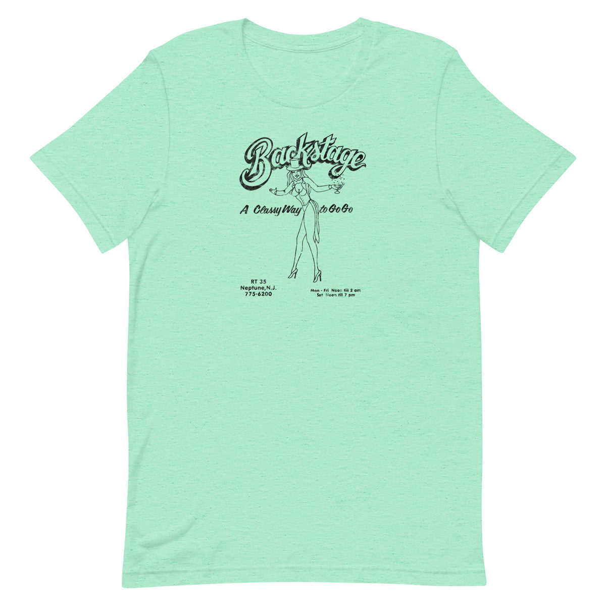 Backstage Go-Go Club - NEPTUNE - Unisex t-shirt Heather Mint
