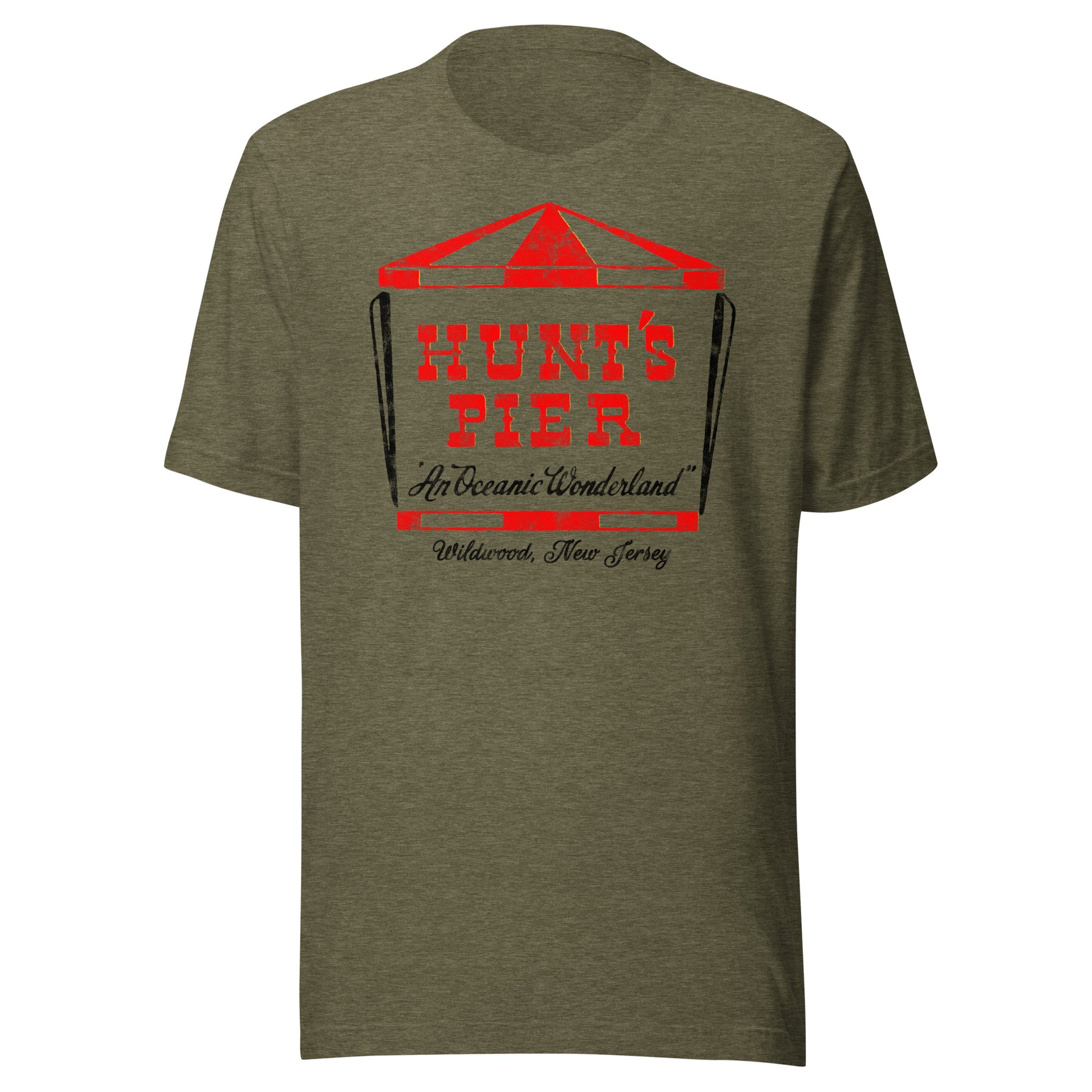 Hunt's Pier - WILDWOOD - Unisex t-shirt Heather Olive