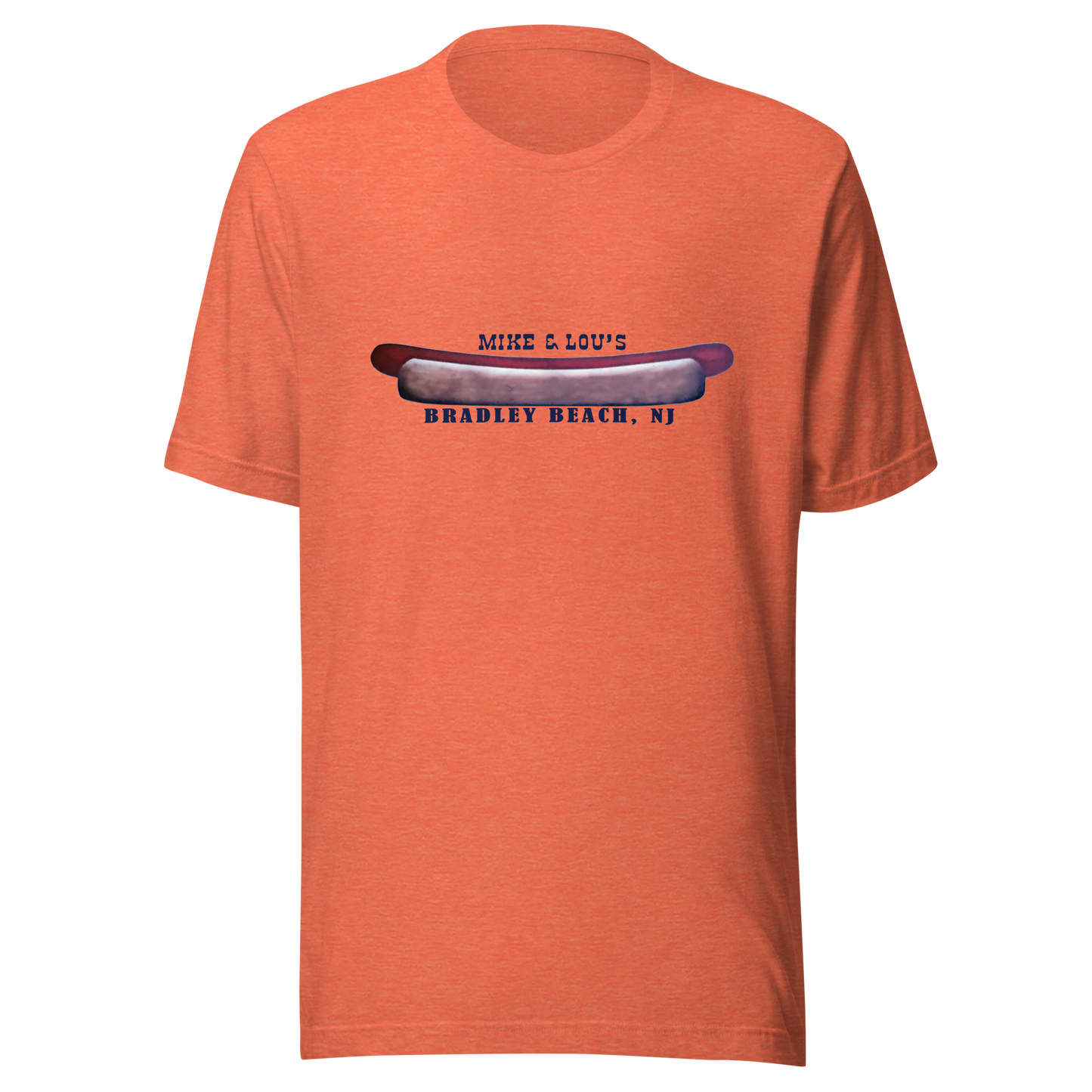 Mike & Lou's - BRADLEY BEACH - Unisex t-shirt Heather Orange