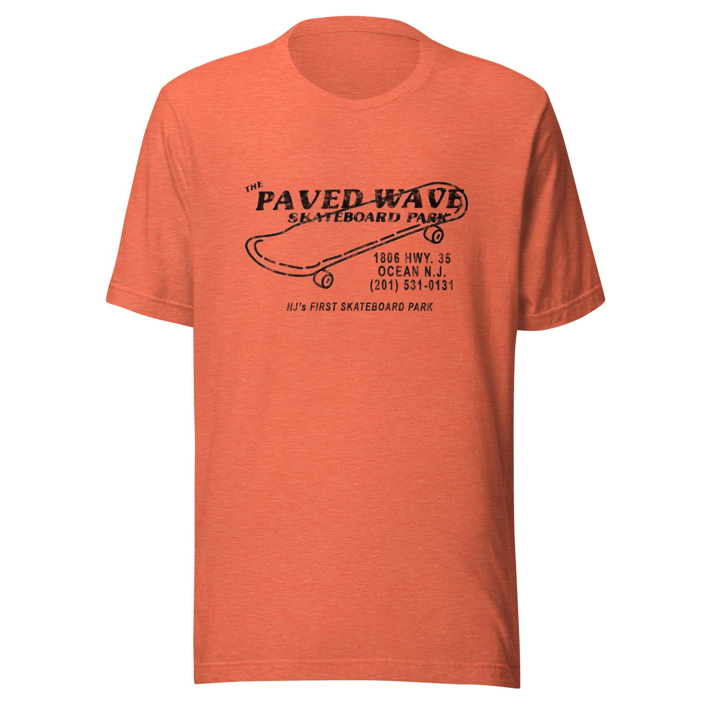 The Paved Wave - OCEAN - Unisex t-shirt Heather Orange