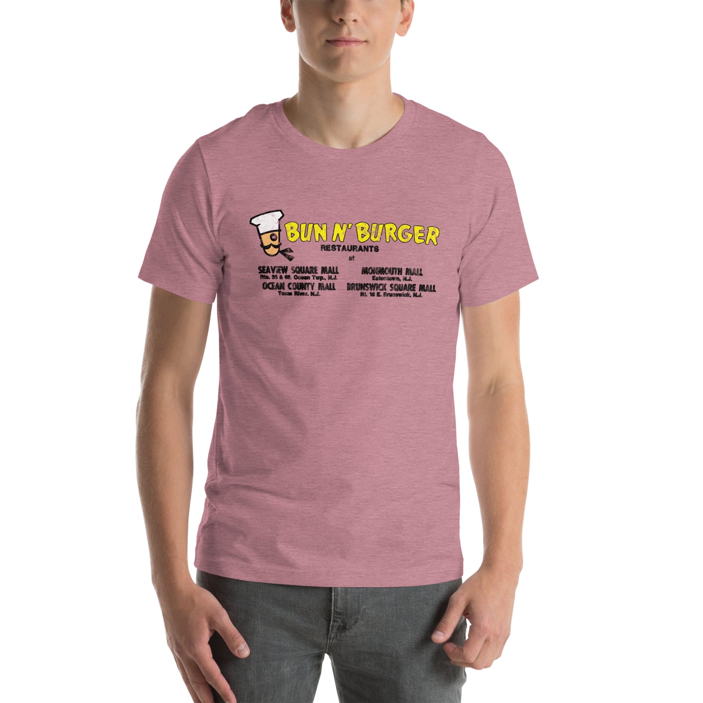Bun N' Burger - EATONTOWN / OCEAN / TOMS RIVER - Unisex t-shirt Heather Orchid