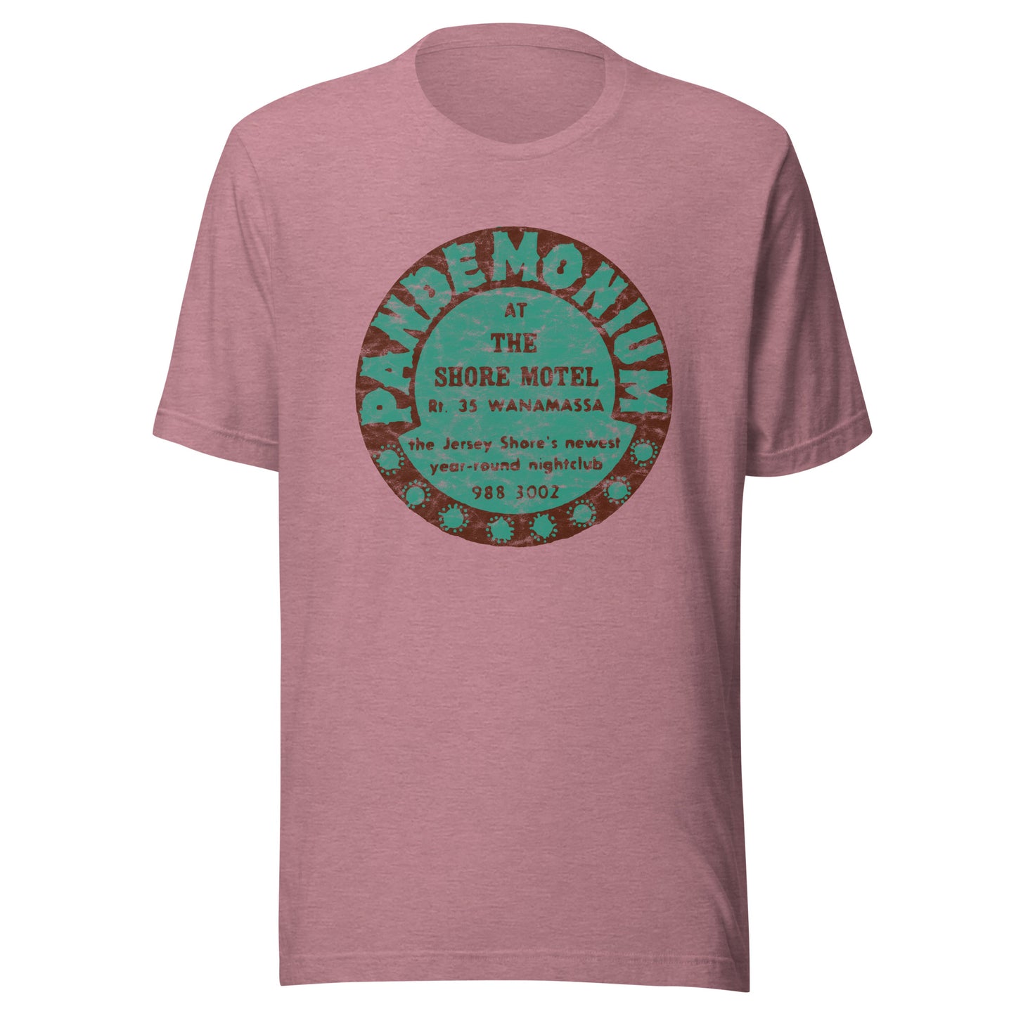 Pandemonium (at the Shore Motel) - WANAMASSA - Unisex t-shirt Heather Orchid