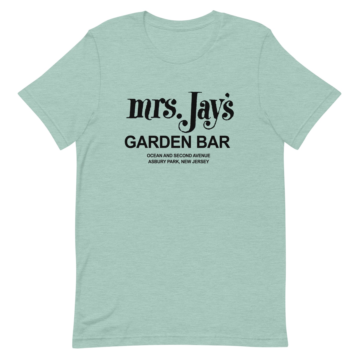 Mrs. Jay's Garden Bar - ASBURY PARK - Unisex t-shirt Heather Prism Dusty Blue