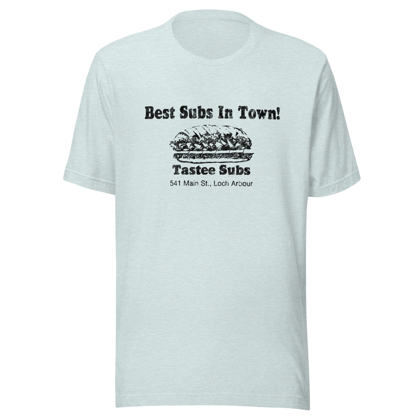 Tastee Subs - LOCH ARBOUR / ALLENHURST - Unisex t-shirt Heather Prism Ice Blue