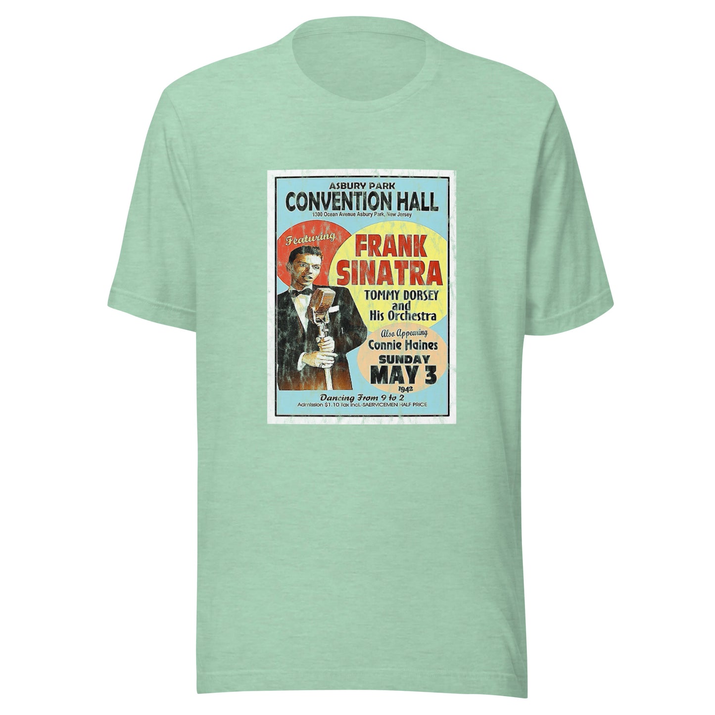 Sinatra at Convention Hall - ASBURY PARK - Unisex t-shirt Heather Prism Mint