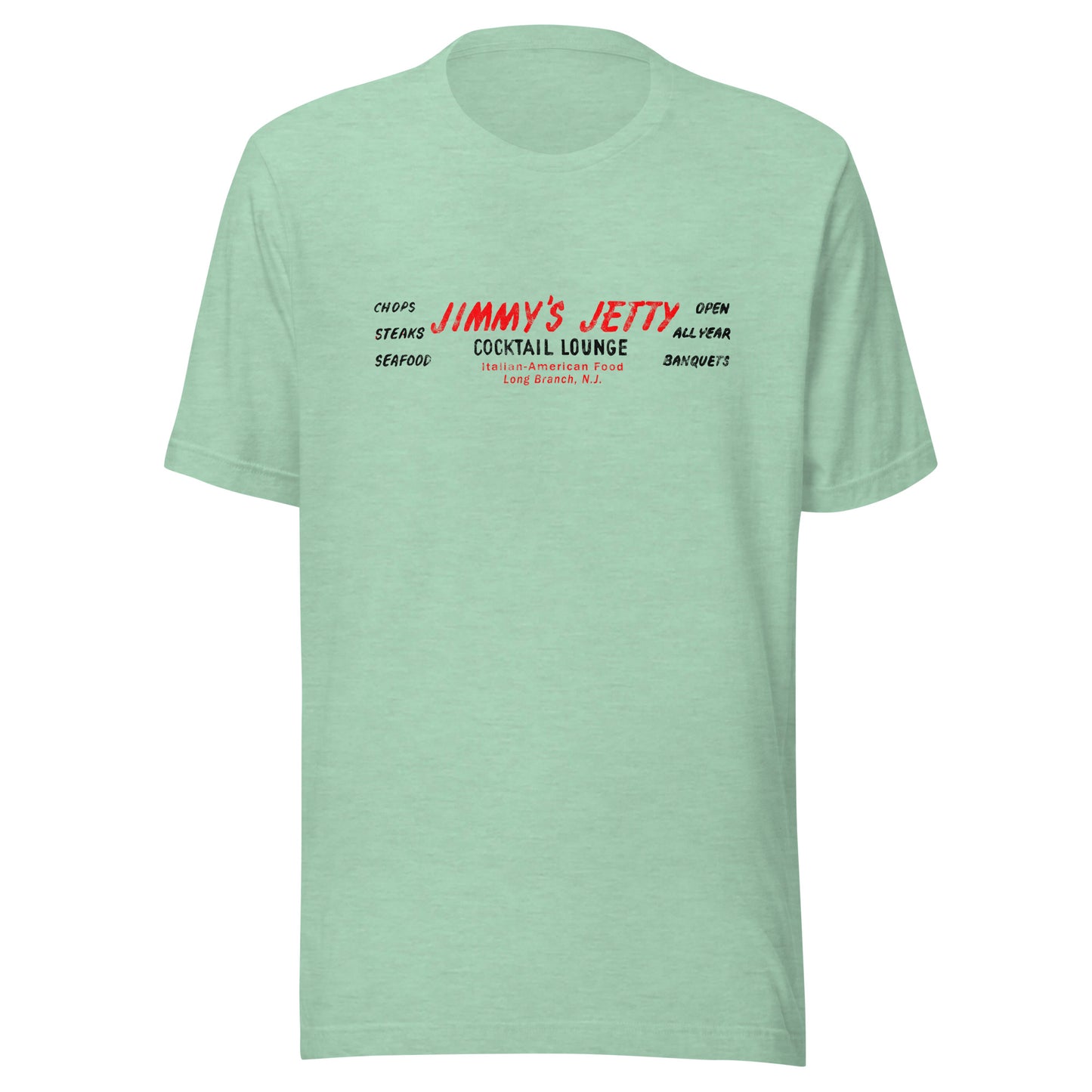 Jimmy's Jetty - LONG BRANCH - Unisex t-shirt Heather Prism Mint