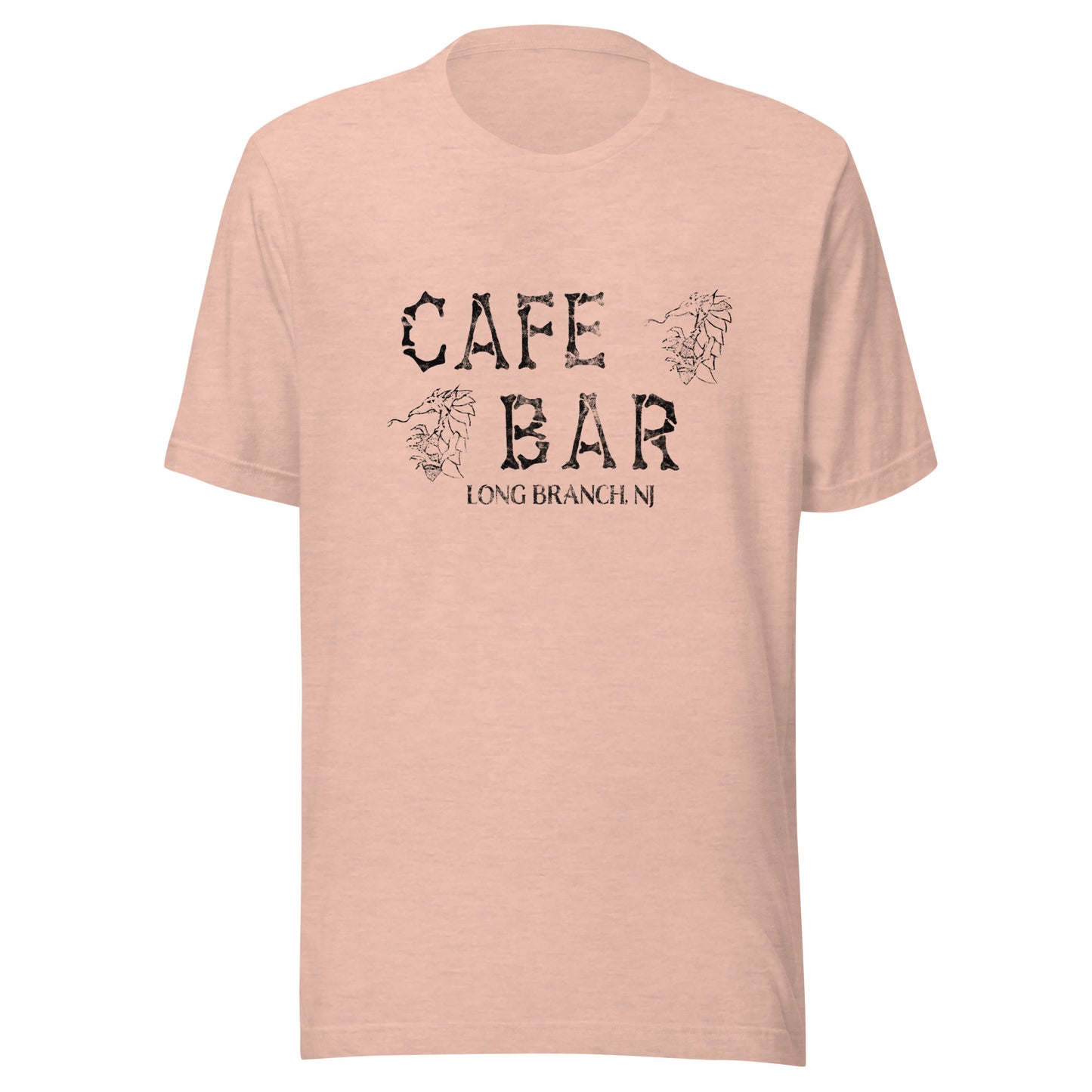 Cafe Bar - LONG BRANCH - Unisex t-shirt Heather Prism Peach