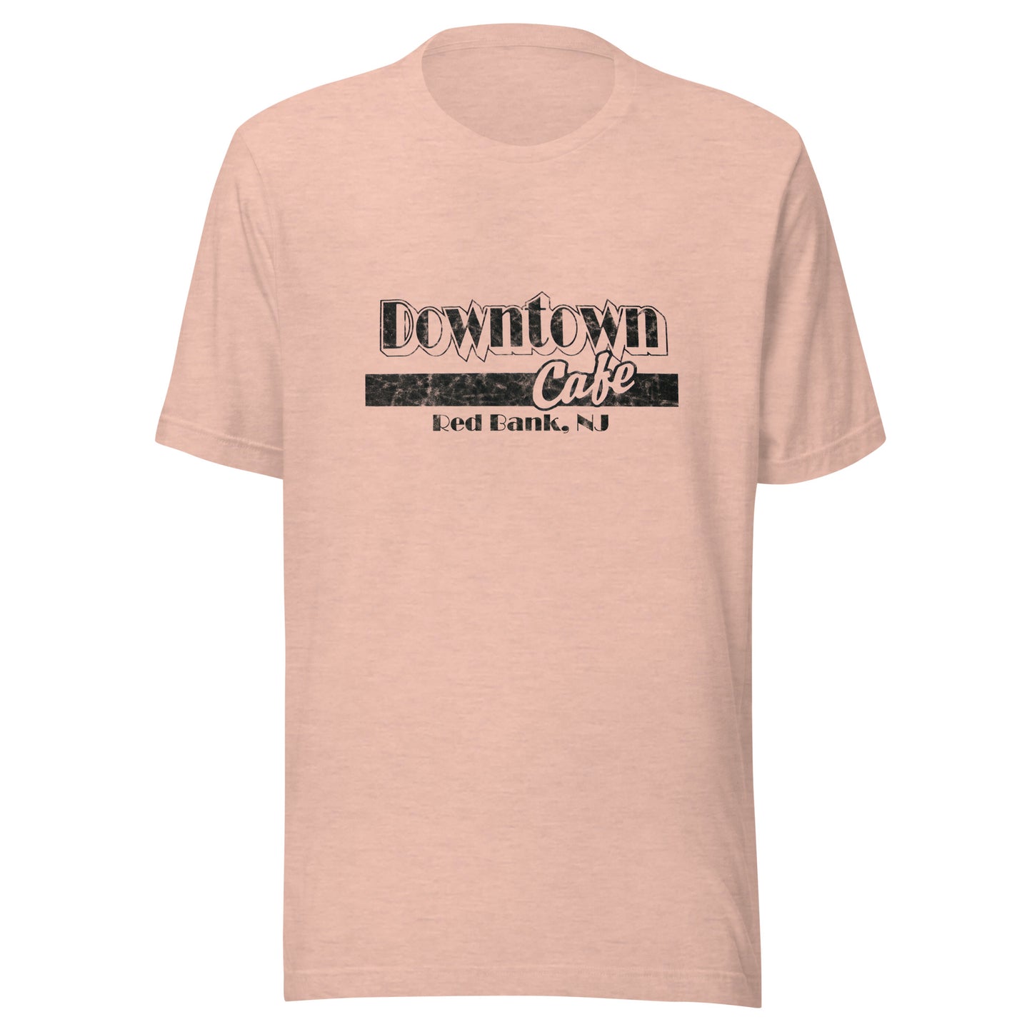 Downtown Cafe - RED BANK - Unisex t-shirt Heather Prism Peach