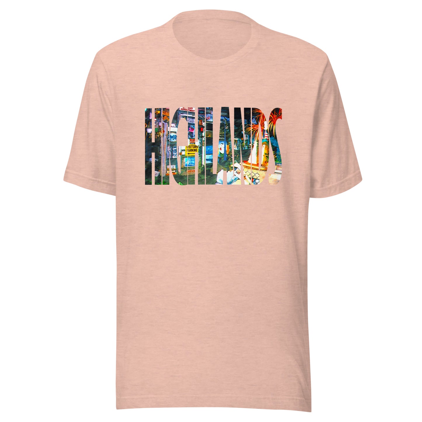 Bud's Grave / HIGHLANDS - HIGHLANDS - Unisex t-shirt Heather Prism Peach