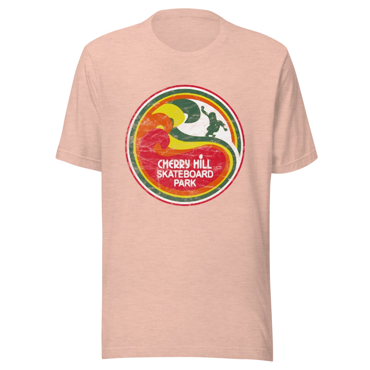 Cherry Hill Skateboard Park - CHERRY HILL - Unisex t-shirt Heather Prism Peach