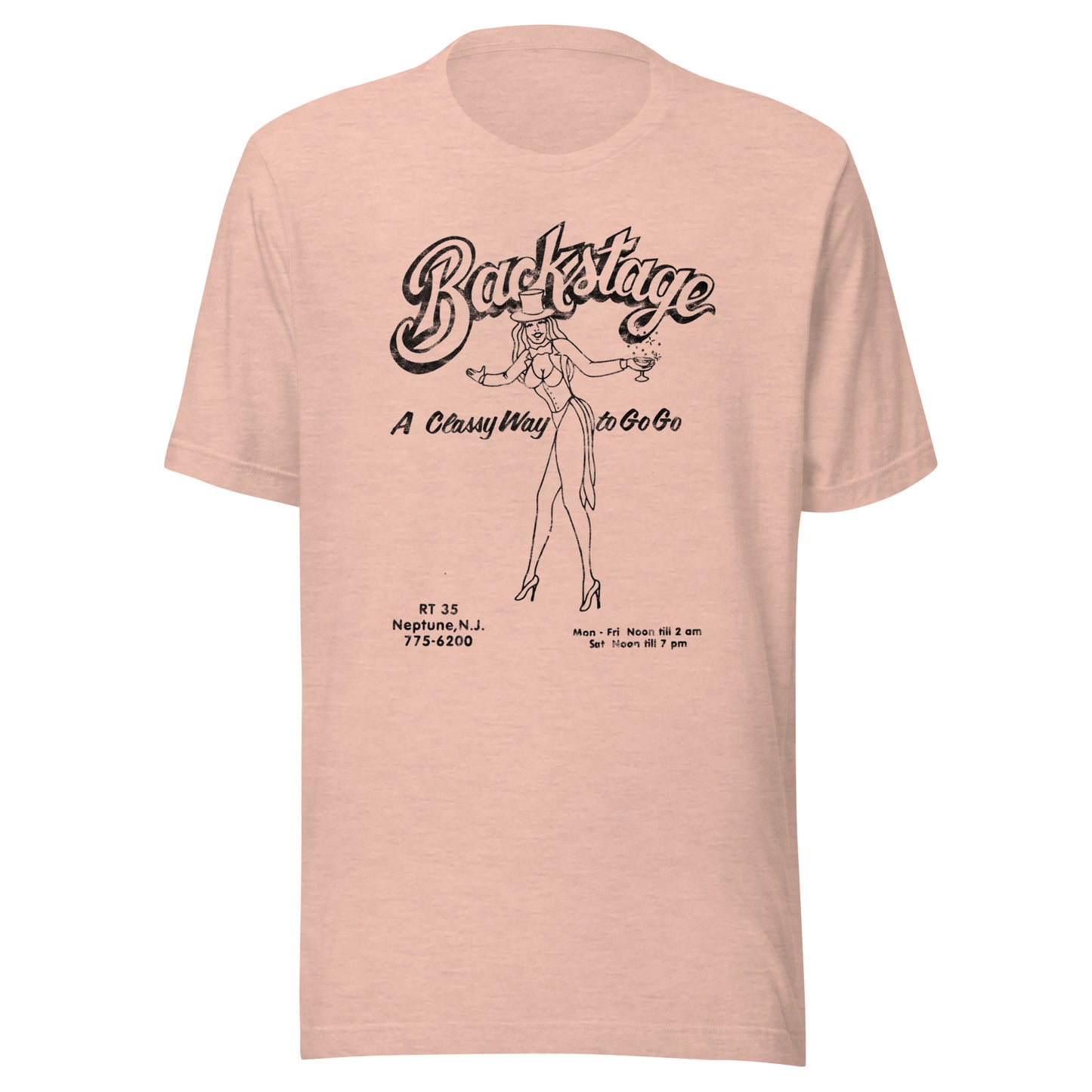 Backstage Go-Go Club - NEPTUNE - Unisex t-shirt Heather Prism Peach