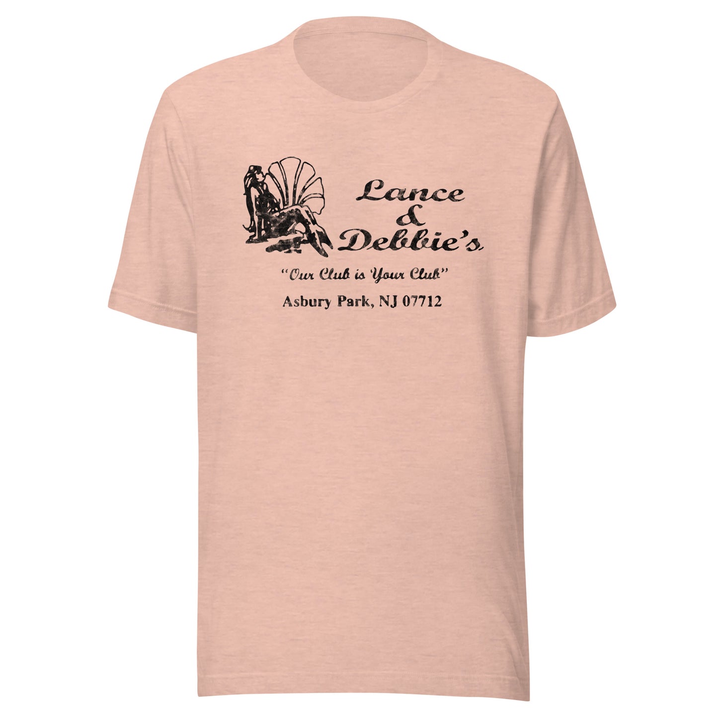 Lance & Debbie's - ASBURY PARK - Unisex t-shirt Heather Prism Peach