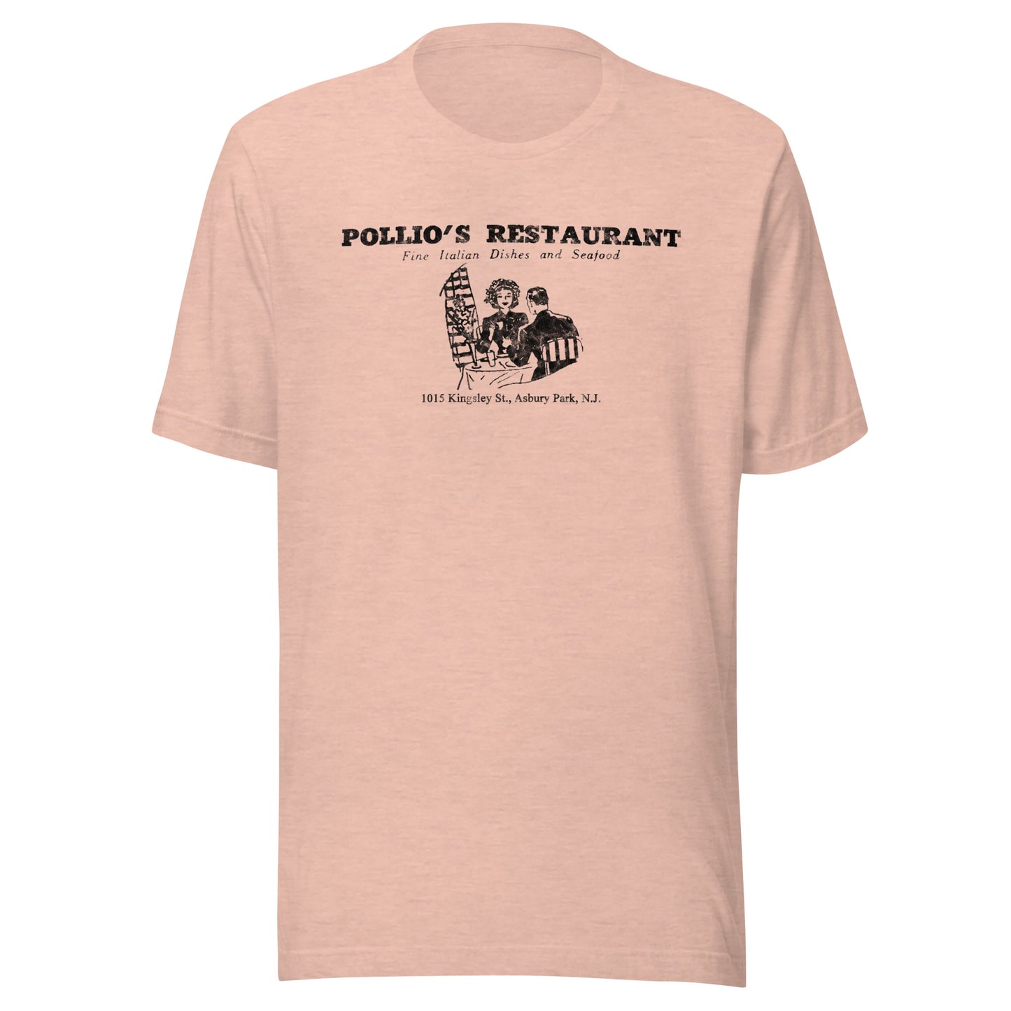 Pollio's Restaurant - ASBURY PARK - Unisex t-shirt Heather Prism Peach