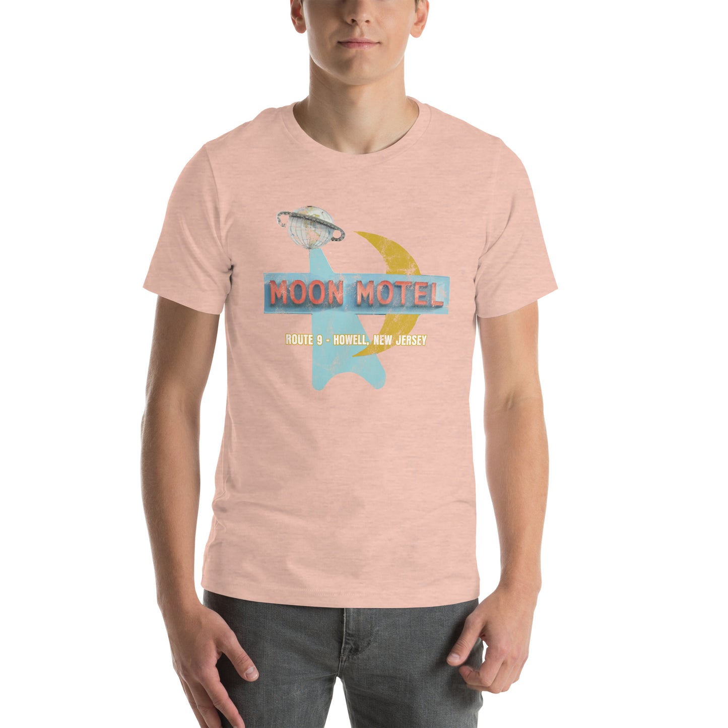 Moon Motel - HOWELL - Unisex t-shirt Heather Prism Peach
