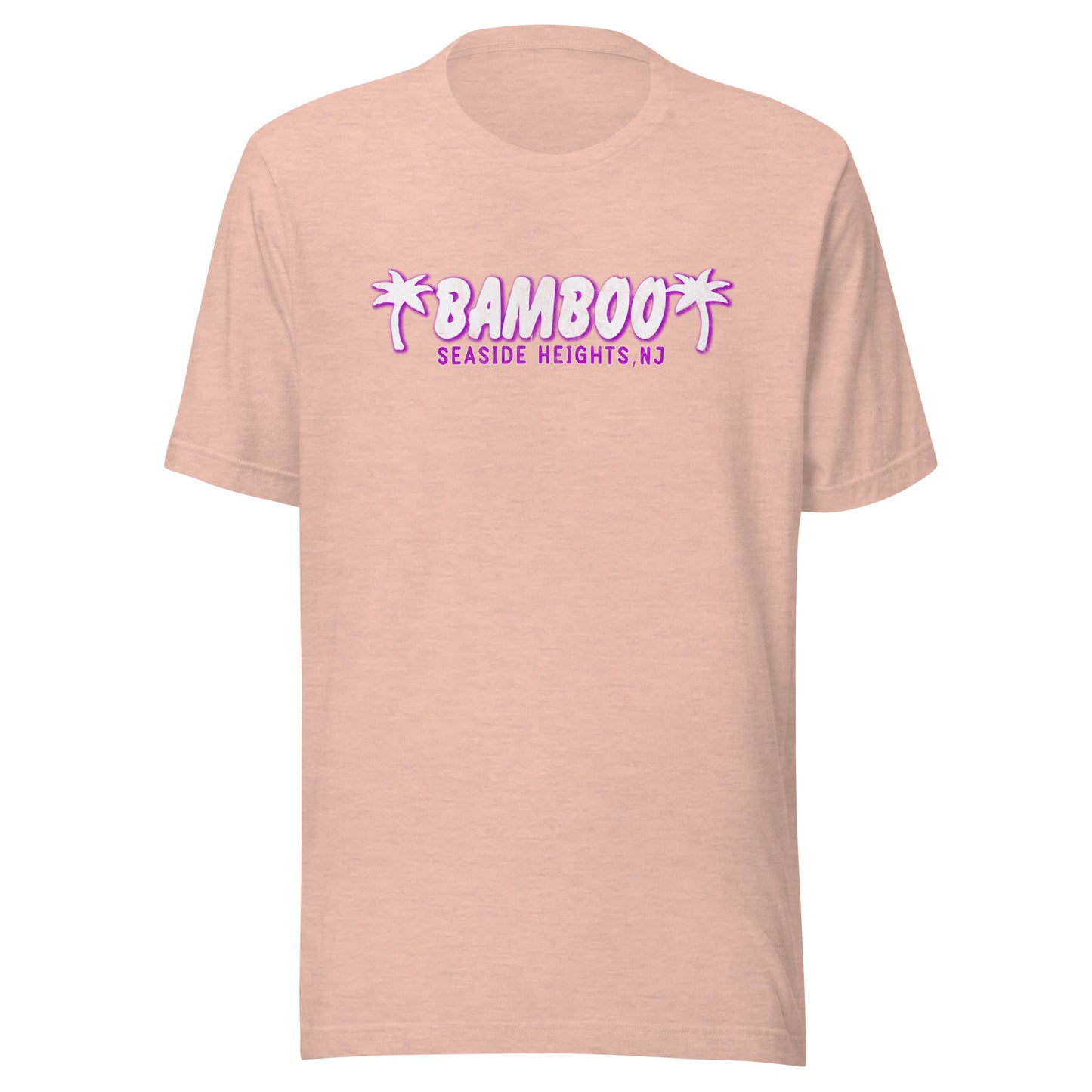 Bamboo - SEASIDE HEIGHTS - Unisex t-shirt Heather Prism Peach