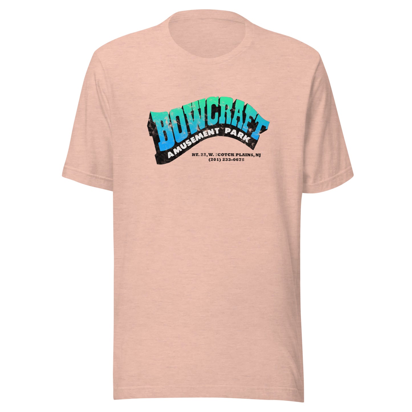 Bowcraft Amusement Park - SCOTCH PLAINS - Unisex t-shirt Heather Prism Peach