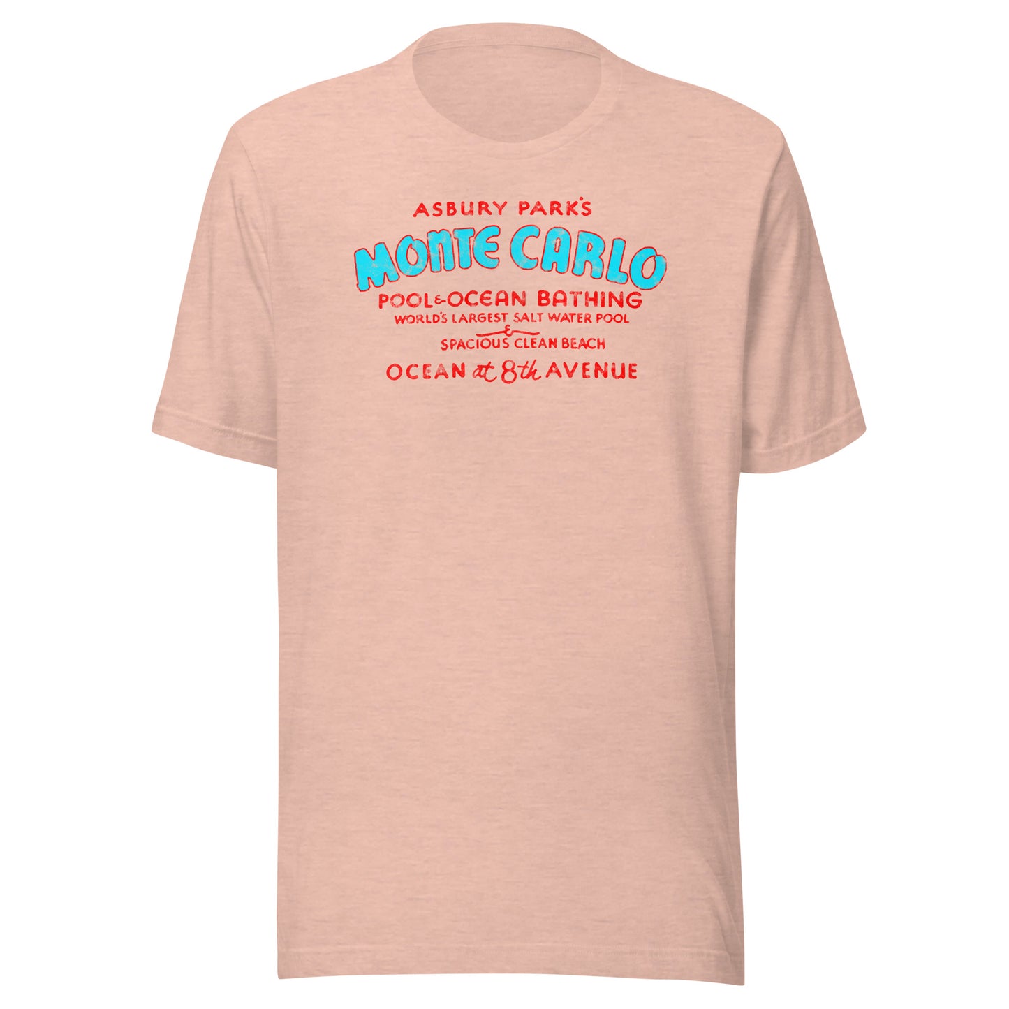 Monte Carlo Pool - ASBURY PARK - Unisex t-shirt Heather Prism Peach