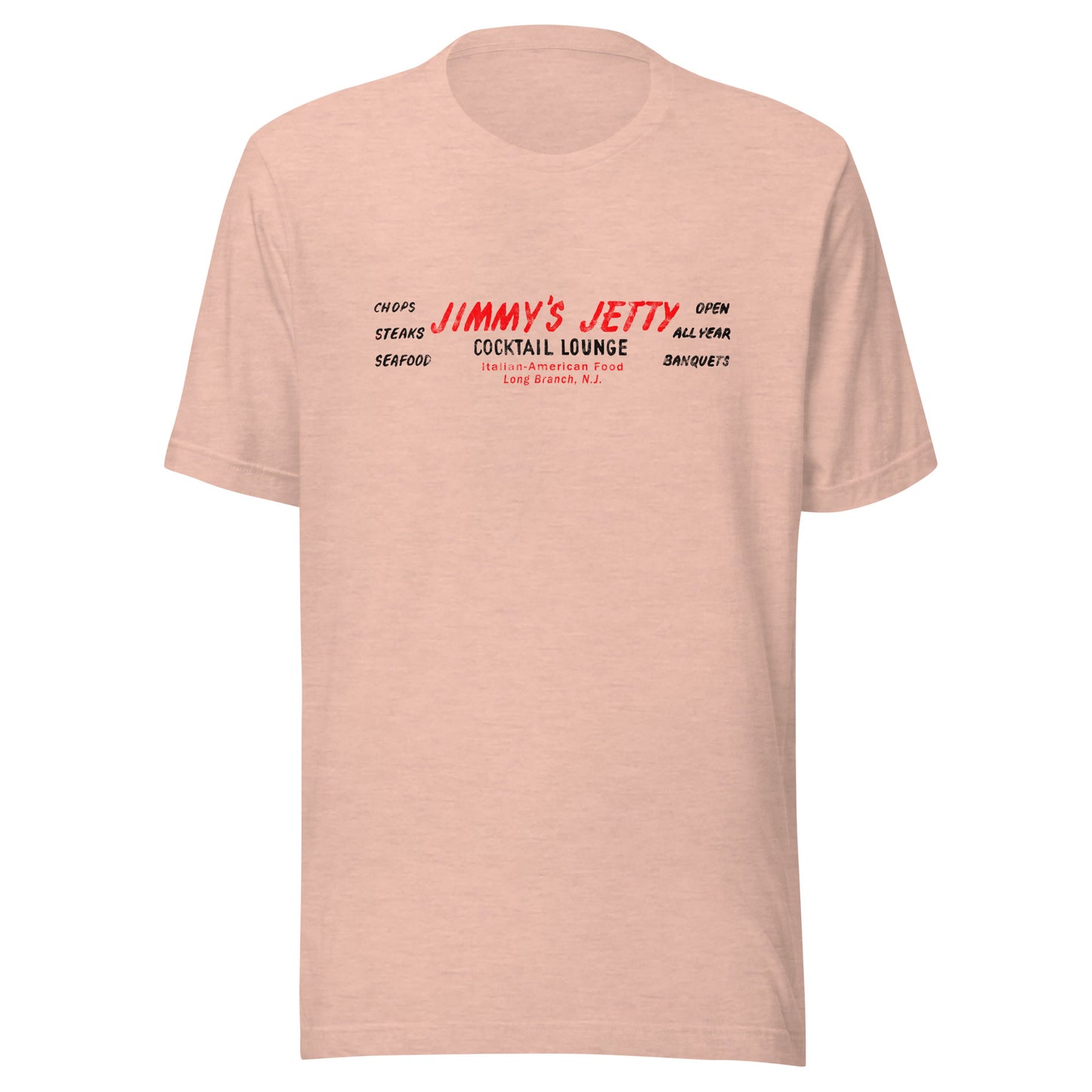 Jimmy's Jetty - LONG BRANCH - Unisex t-shirt Heather Prism Peach