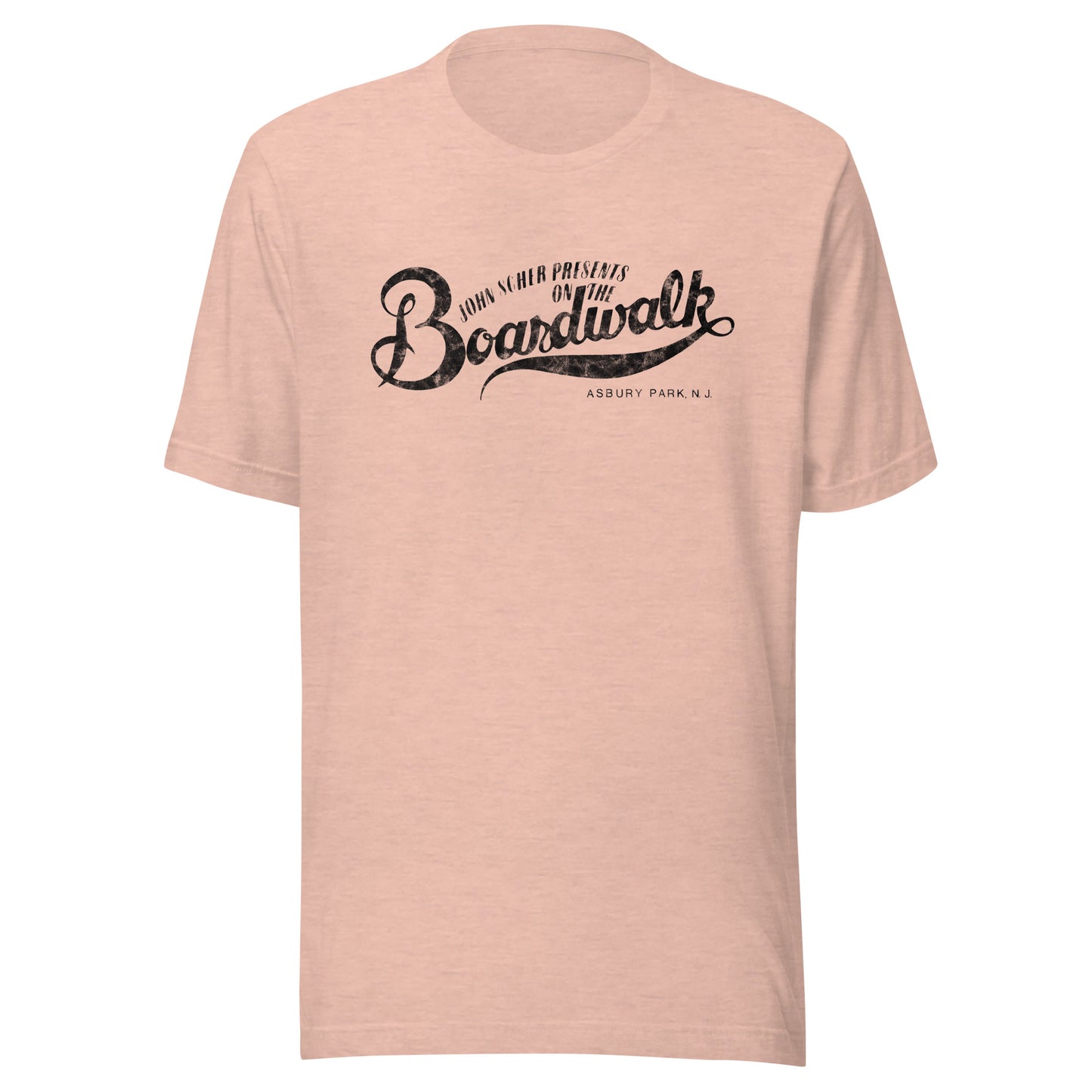 John Scher Presents "On The Boardwalk" - ASBURY PARK - Unisex t-shirt Heather Prism Peach