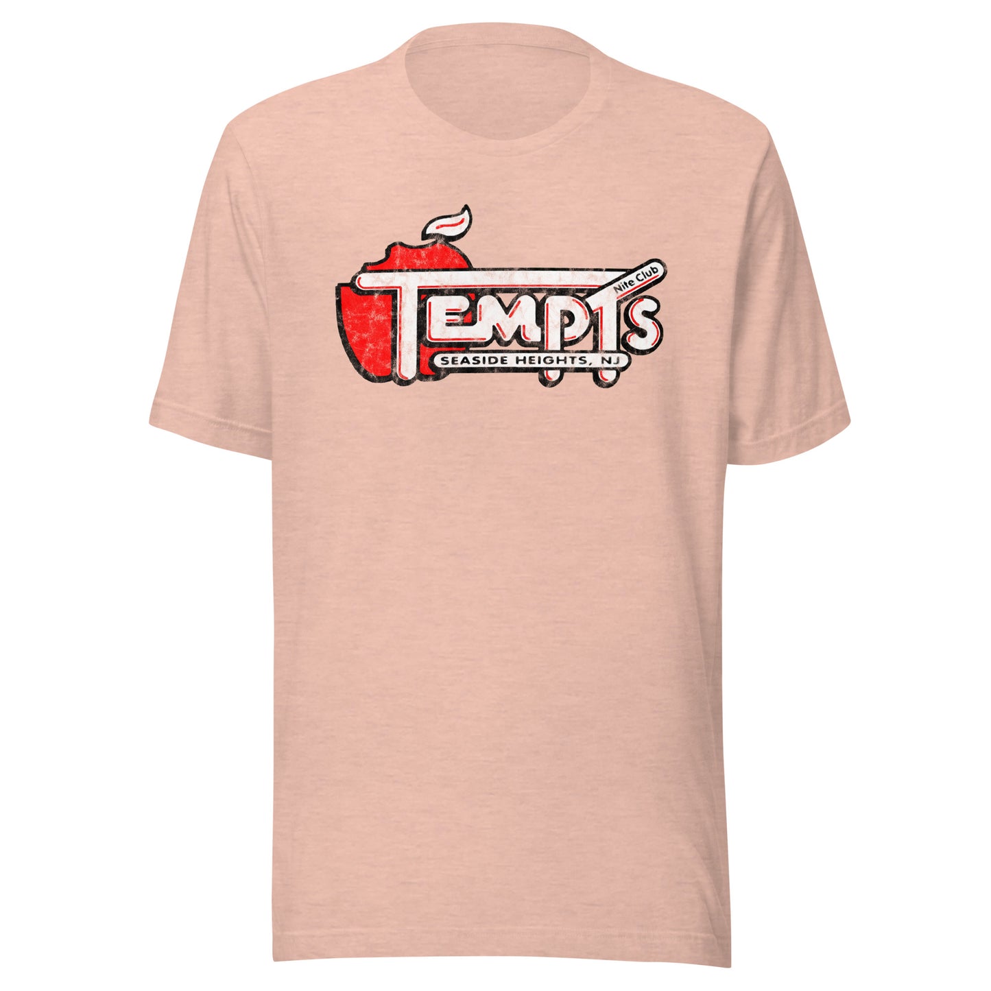 Temptations Nite Club - SEASIDE HEIGHTS - Unisex t-shirt Heather Prism Peach