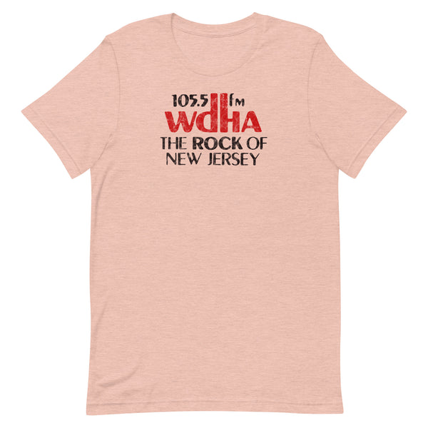 WDHA 105.5 FM - NEW YORK / NEW JERSEY - Unisex t-shirt Heather Prism Peach L