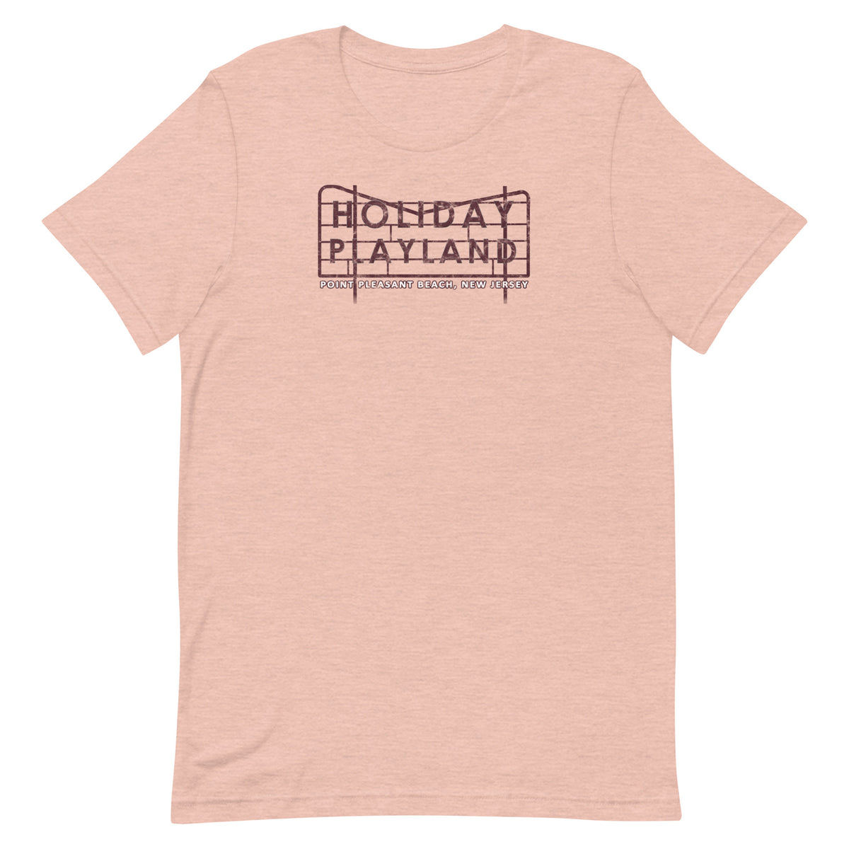 Holiday Playland - POINT PLEASANT BEACH - Unisex t-shirt Heather Prism Peach L