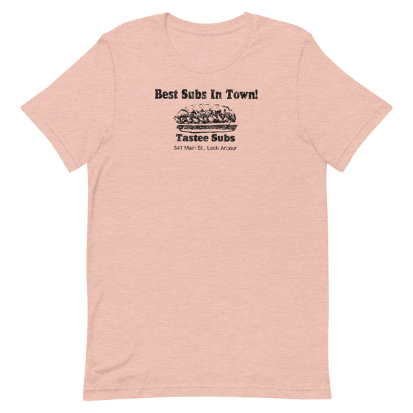 Tastee Subs - LOCH ARBOUR / ALLENHURST - Unisex t-shirt Heather Prism Peach L
