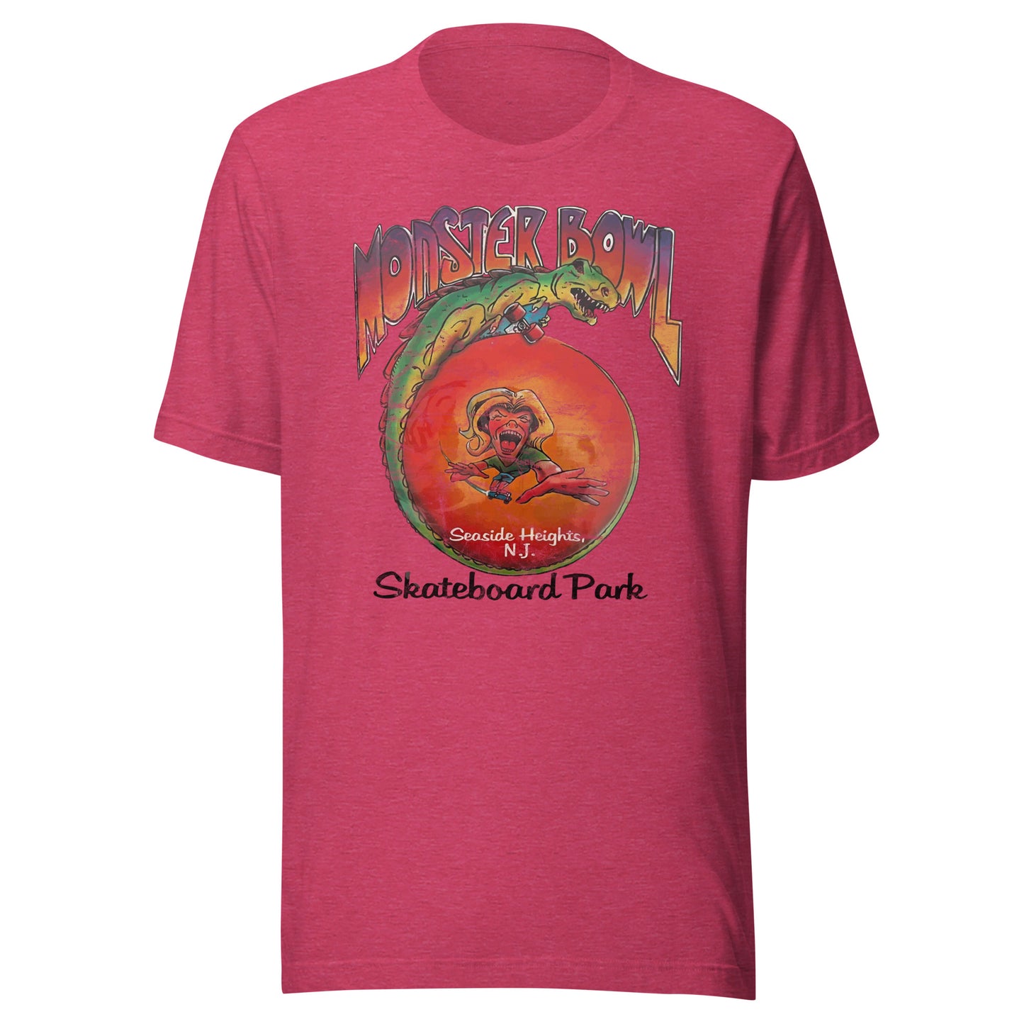 Monster Bowl Skateboard Park - SEASIDE HEIGHTS - Unisex t-shirt Heather Raspberry