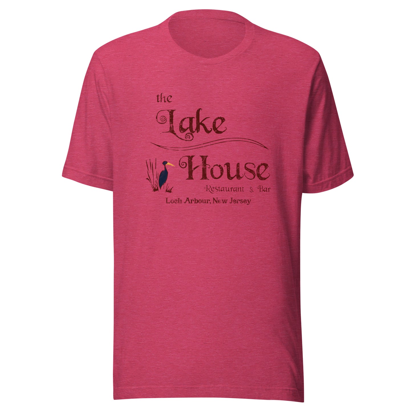 The Lakehouse Restaurant and Bar - LOCH ARBOUR - Unisex t-shirt Heather Raspberry