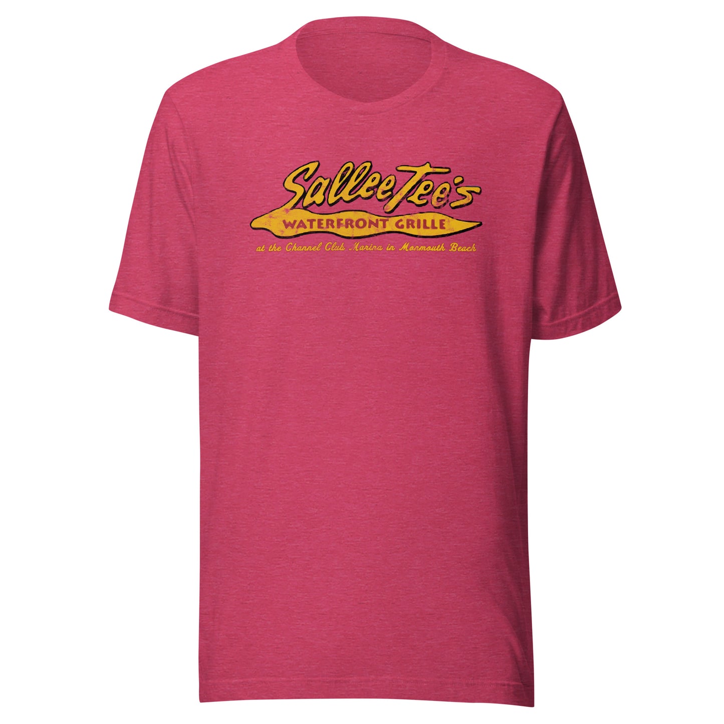 Sallee Tee's Waterfront Grill - MONMOUTH BEACH - Unisex t-shirt Heather Raspberry