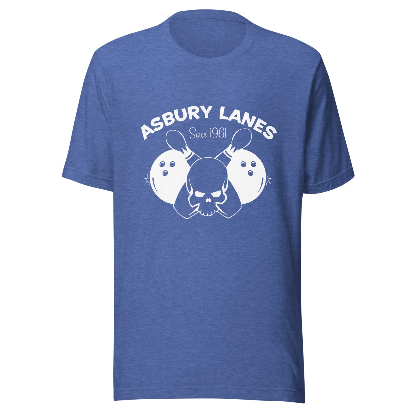 "Original" Asbury Lanes (White Logo) - ASBURY PARK - Unisex t-shirt Heather True Royal