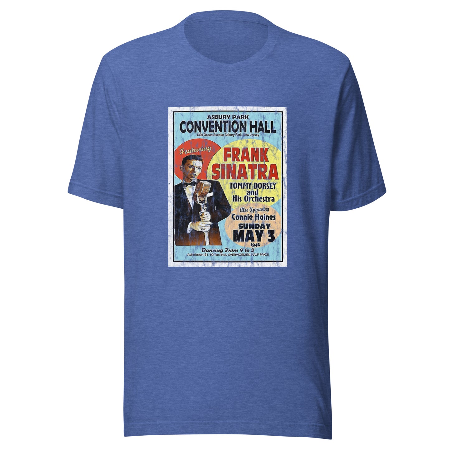 Sinatra at Convention Hall - ASBURY PARK - Unisex t-shirt Heather True Royal