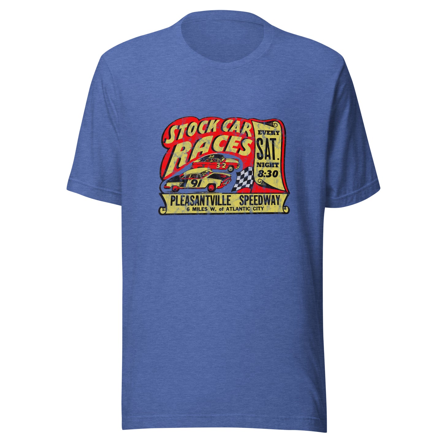 Pleasantville Speedway - PLEASANTVILLE - Unisex t-shirt Heather True Royal