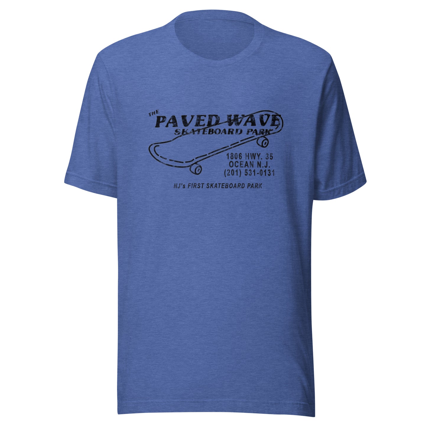 The Paved Wave - OCEAN - Unisex t-shirt Heather True Royal