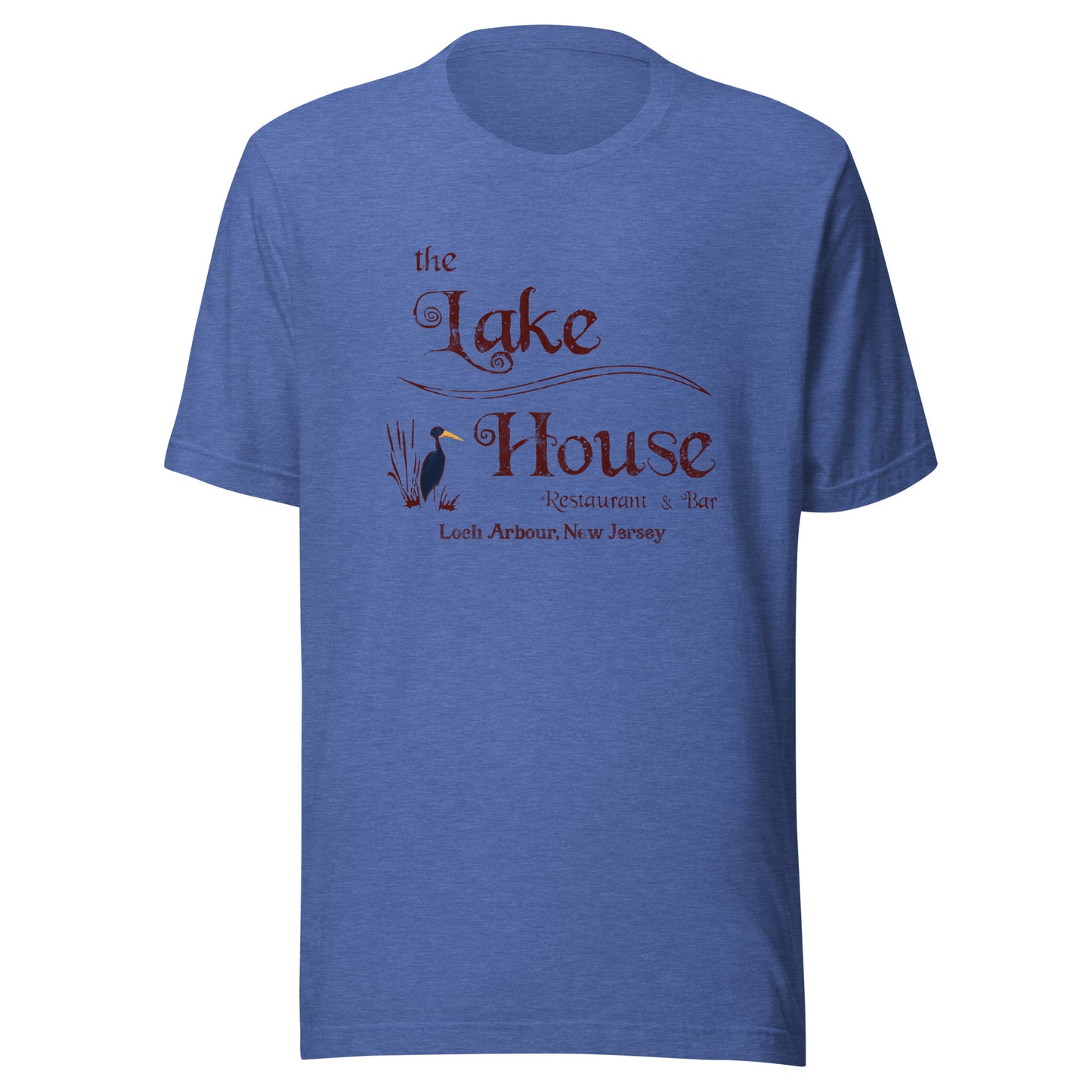 The Lakehouse Restaurant and Bar - LOCH ARBOUR - Unisex t-shirt Heather True Royal