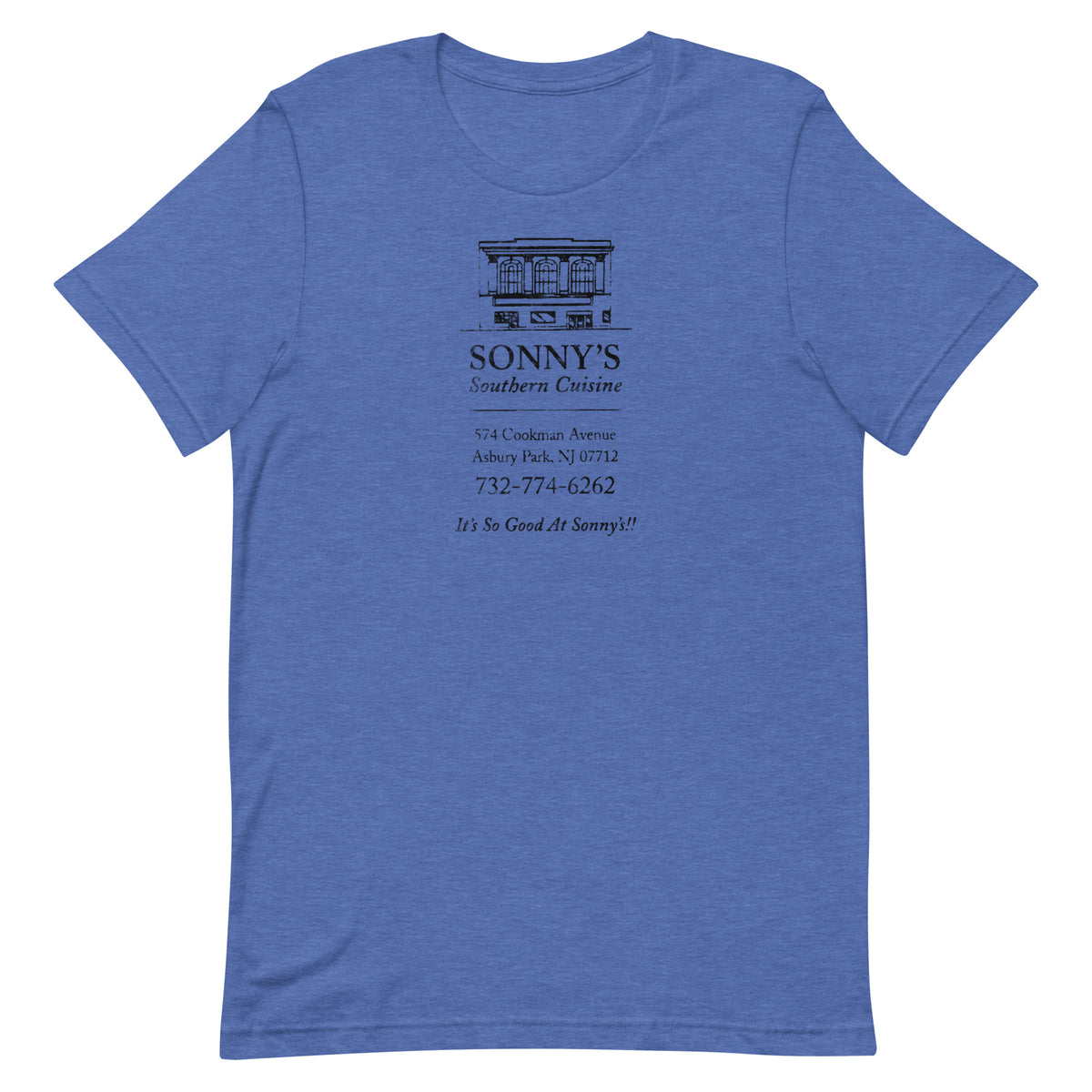 Sonny's Southern Cuisine - ASBURY PARK - Unisex t-shirt Heather True Royal