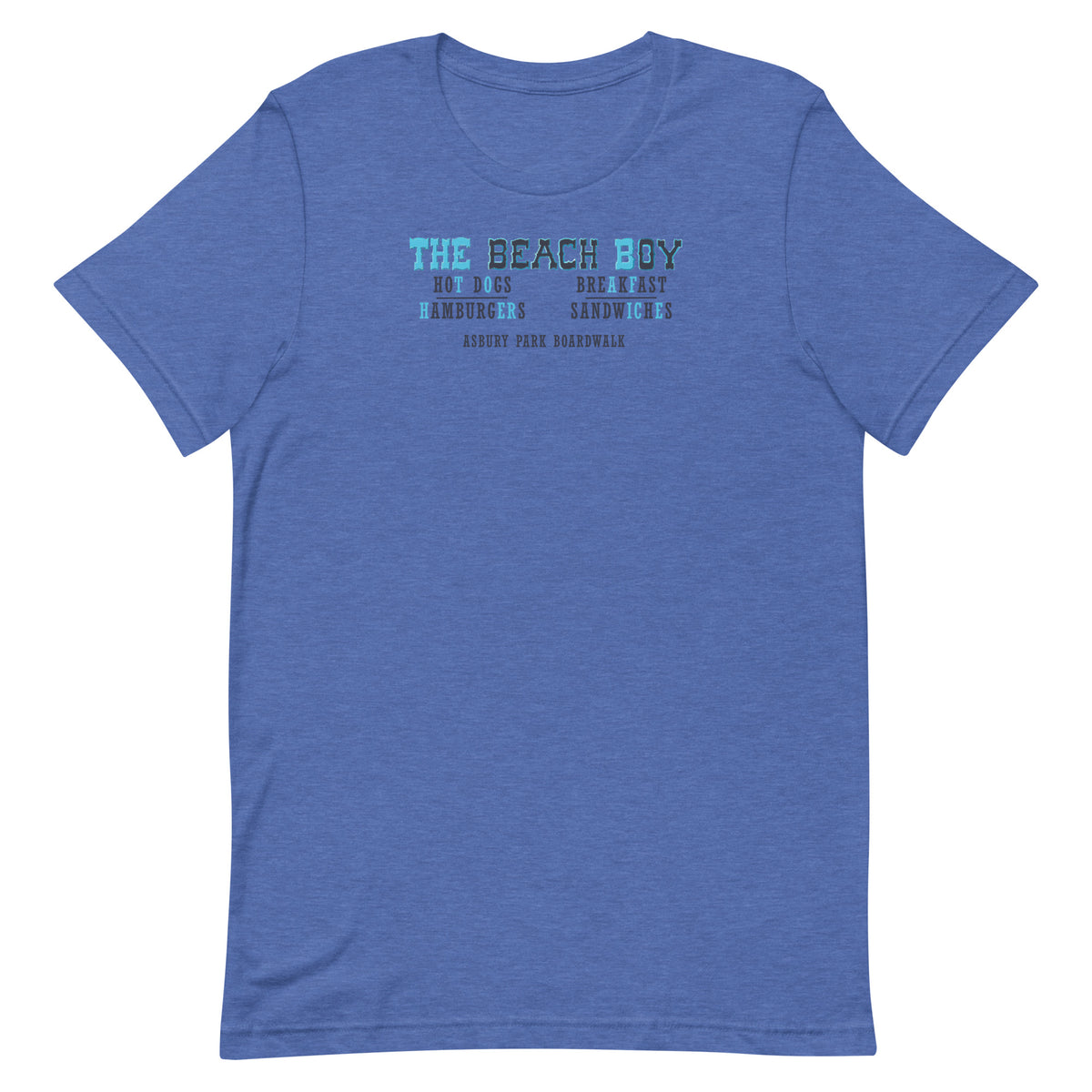 The Beach Boy - ASBURY PARK - Unisex t-shirt Heather True Royal