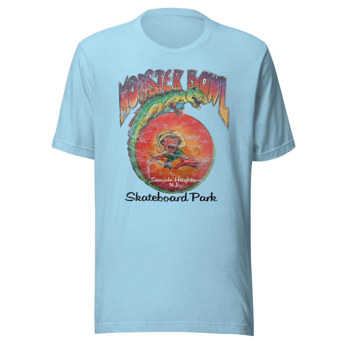 Monster Bowl Skateboard Park - SEASIDE HEIGHTS - Unisex t-shirt Ocean Blue