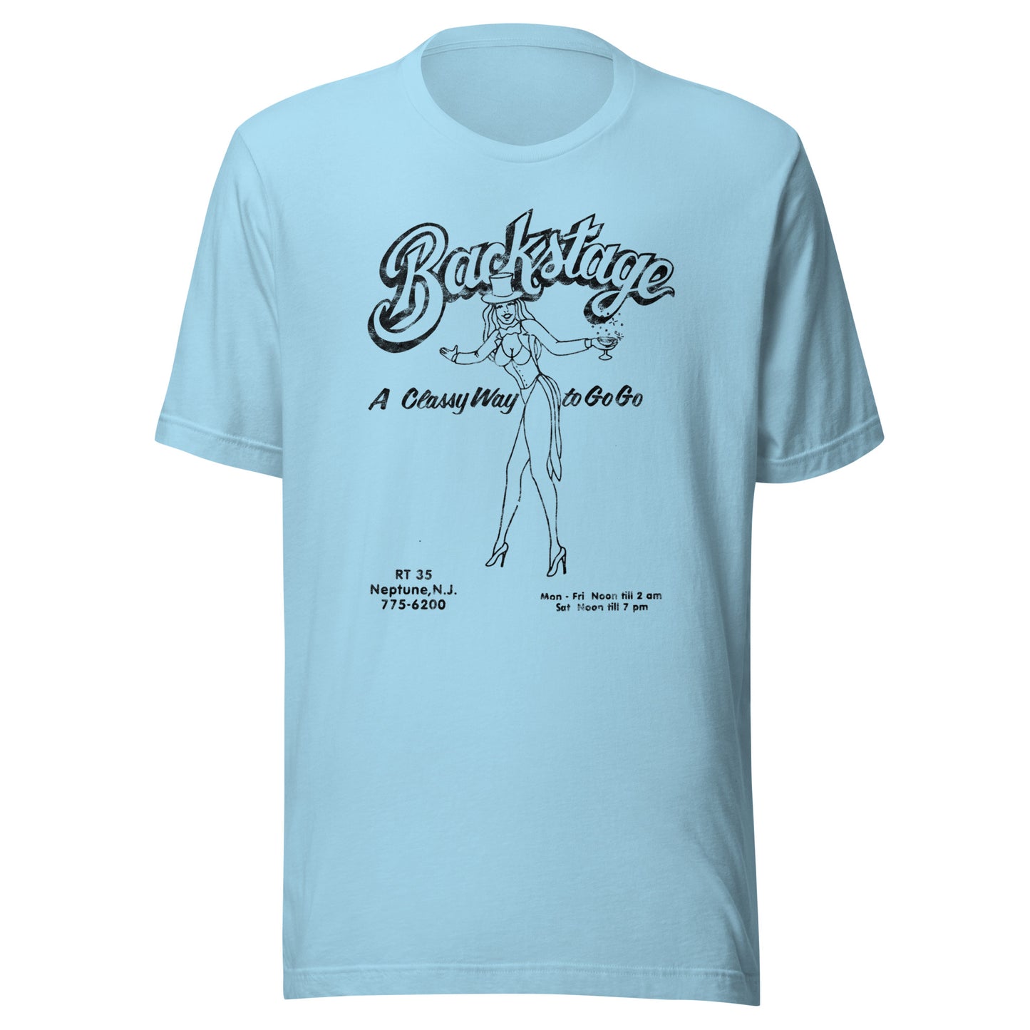 Backstage Go-Go Club - NEPTUNE - Unisex t-shirt Ocean Blue