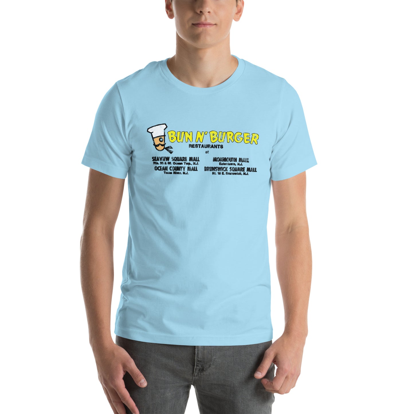 Bun N' Burger - EATONTOWN / OCEAN / TOMS RIVER - Unisex t-shirt Ocean Blue