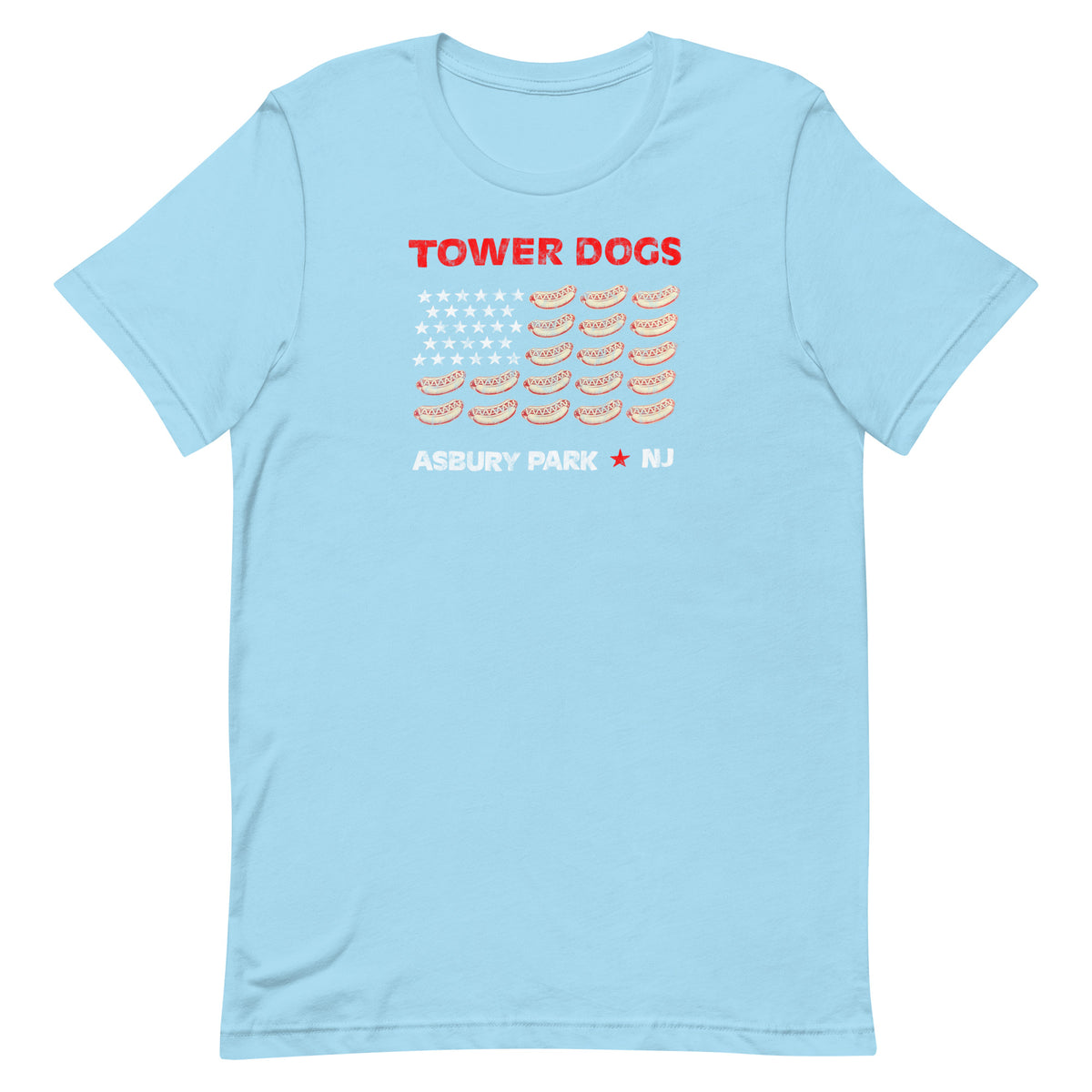 Tower Dogs - ASBURY PARK - Unisex t-shirt Ocean Blue