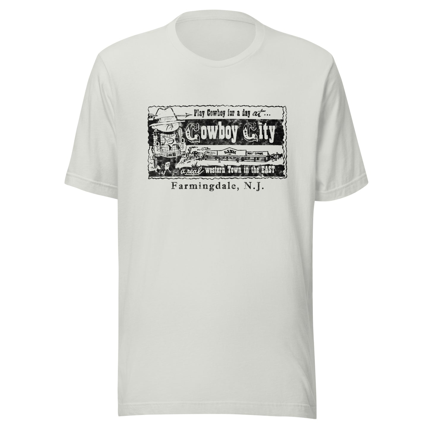 Cowboy City - FARMINGDALE - Unisex t-shirt Silver