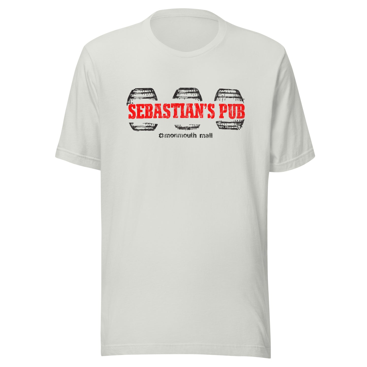 Sebastian's Pub - MONMOUTH MALL / EATONTOWN - Unisex t-shirt Silver