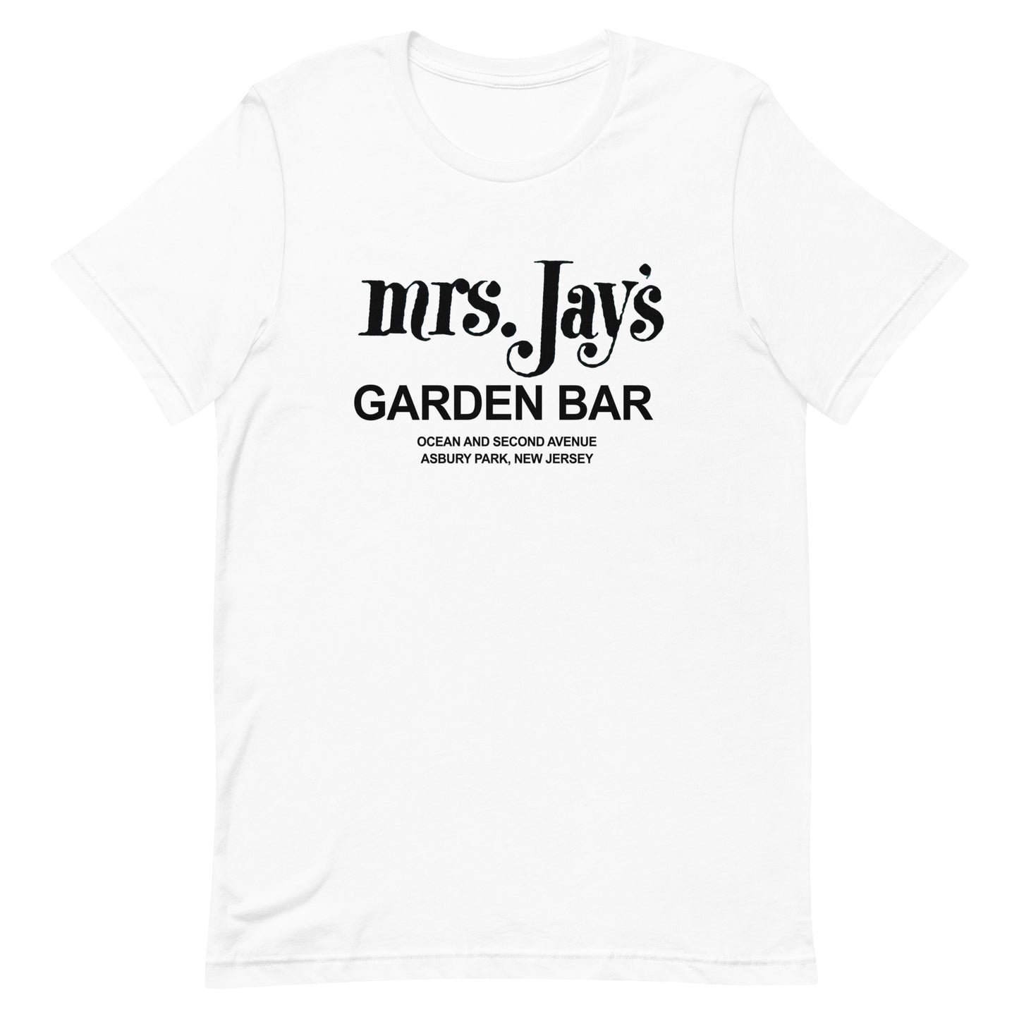 Mrs. Jay's Garden Bar - ASBURY PARK - Unisex t-shirt White