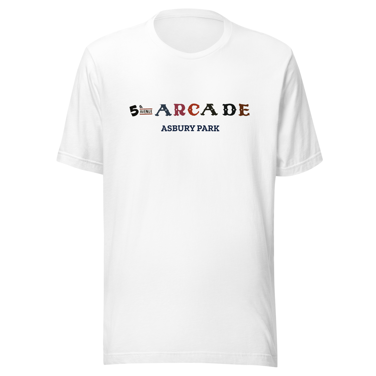 5th Avenue Arcade - ASBURY PARK - Unisex t-shirt White