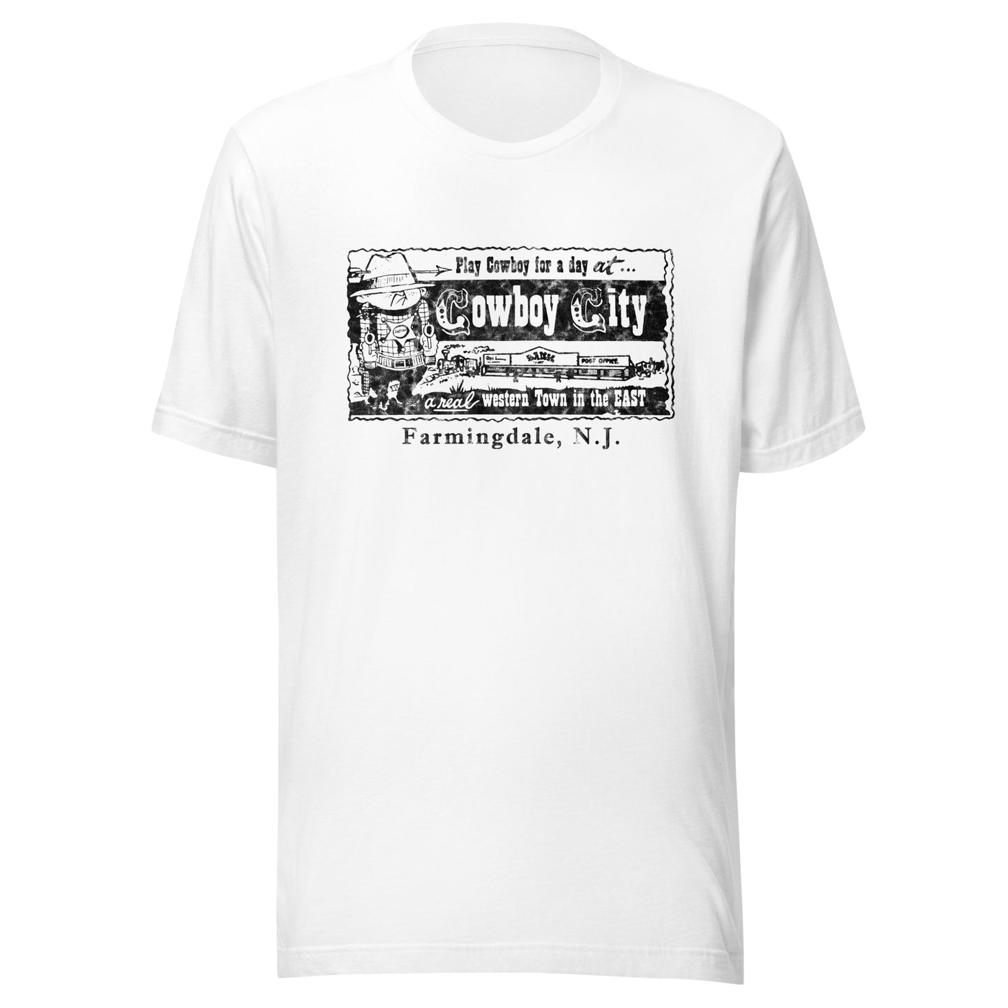 Cowboy City - FARMINGDALE - Unisex t-shirt White