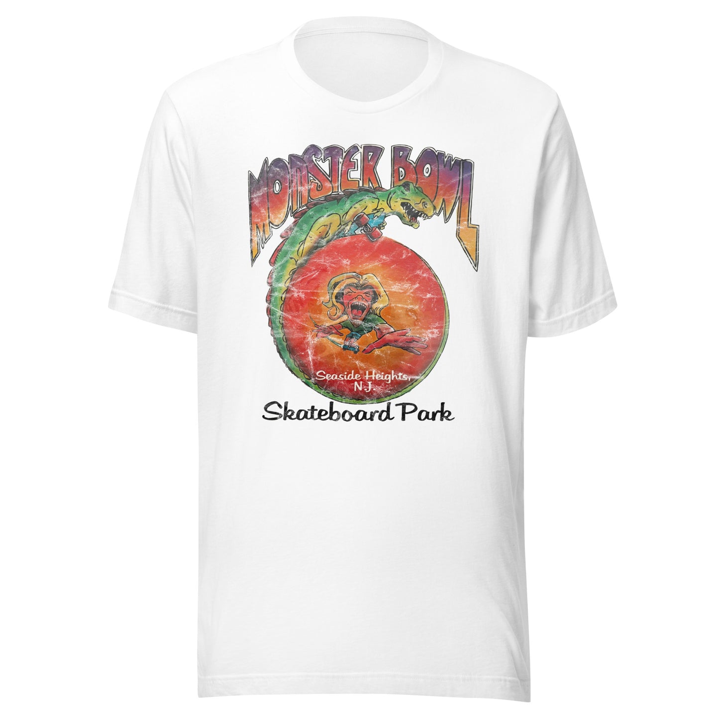 Monster Bowl Skateboard Park - SEASIDE HEIGHTS - Unisex t-shirt White