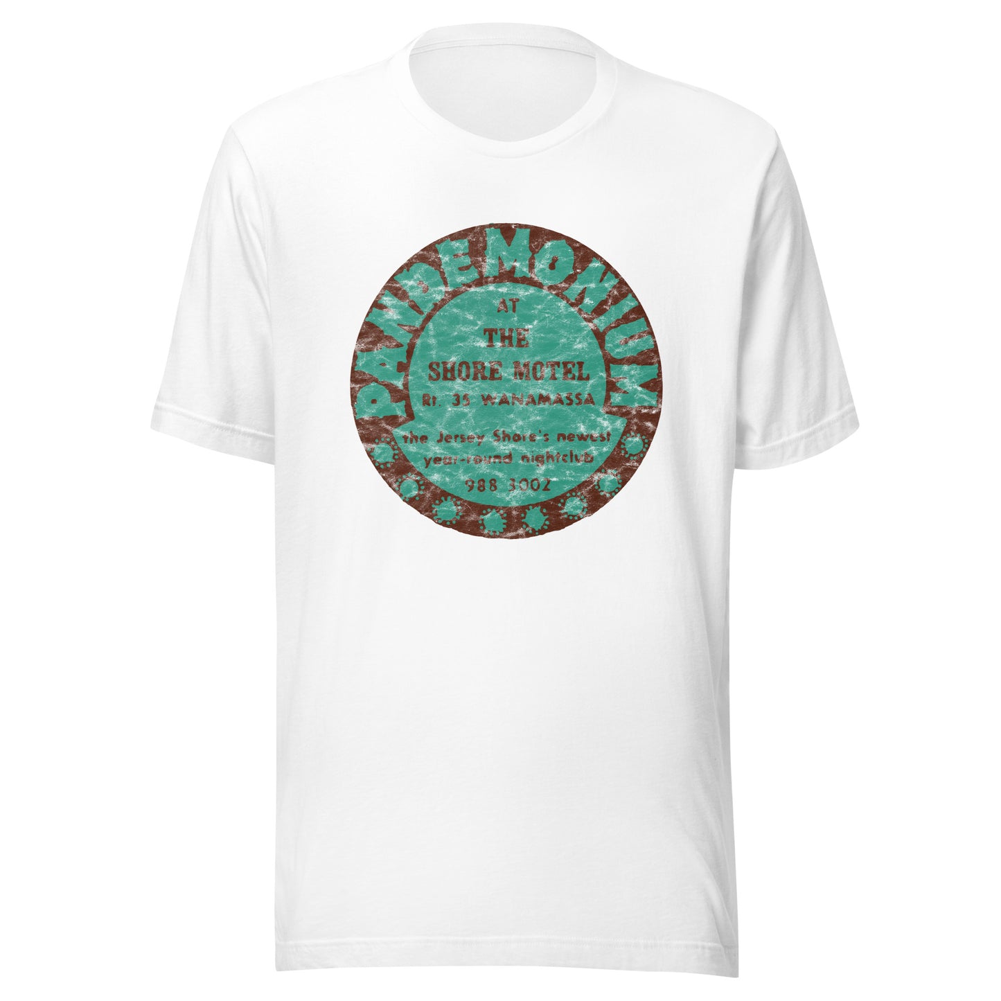 Pandemonium (at the Shore Motel) - WANAMASSA - Unisex t-shirt White