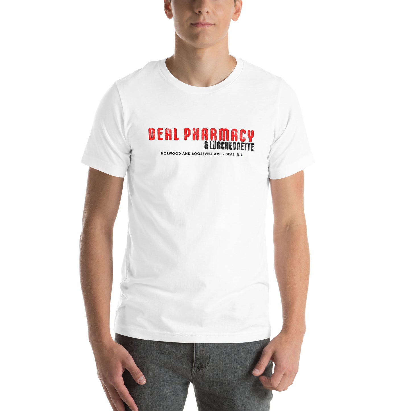 Deal Pharmacy & Luncheonette - DEAL - Unisex t-shirt White